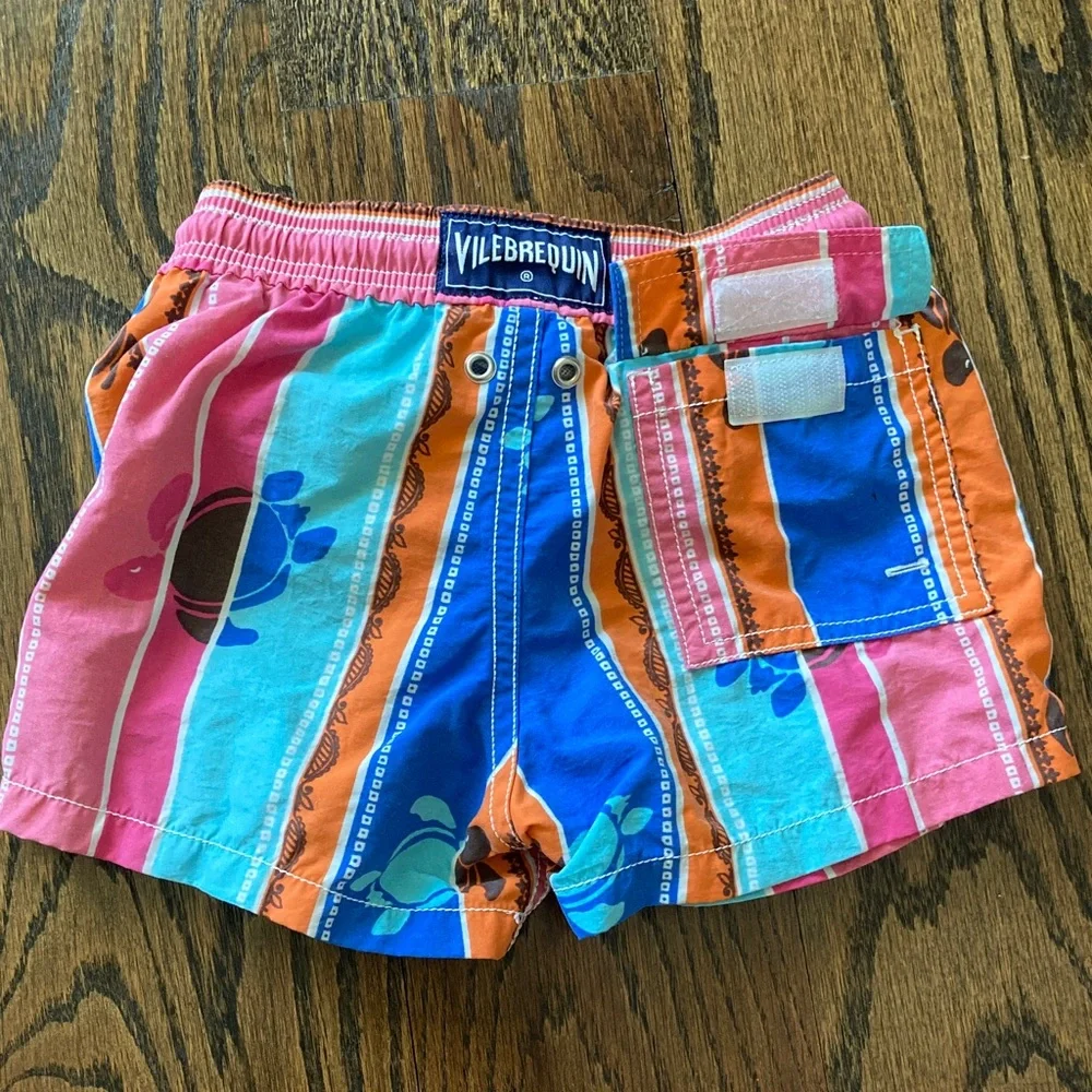 Vilebrequin Turtle Print Boys Swim Trunks 2T
